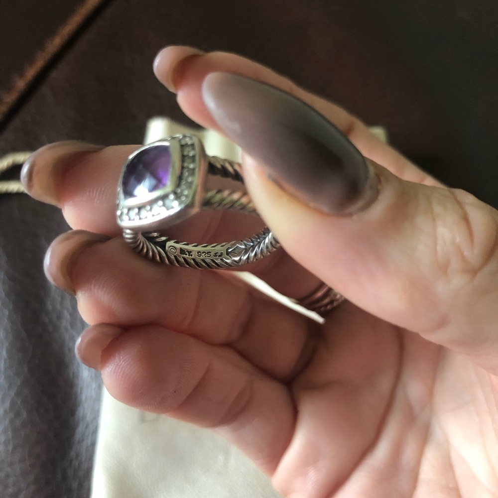 David Yurman amethyst cable ring - Picture 7 of 8